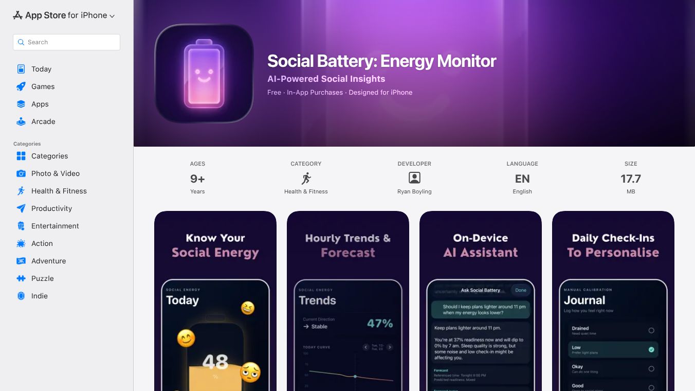 Social Battery: AI Energy Monitor