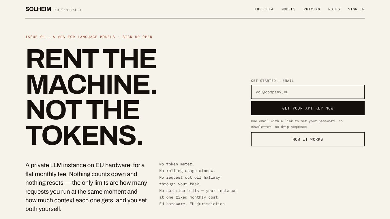 Solheim AI - your Virtual Private LLM