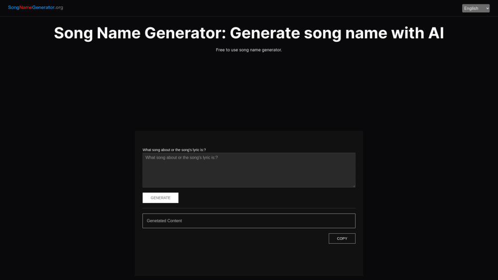 Song Name Generator