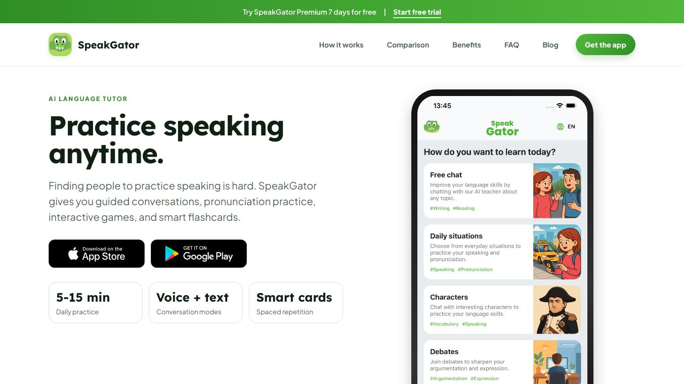 SpeakGator – AI Language Tutor