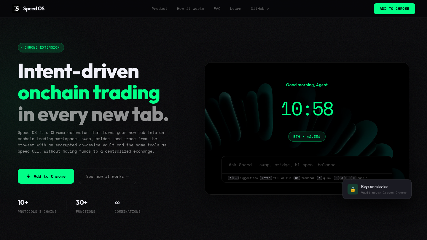 Speed OS — Onchain Trading Workspace