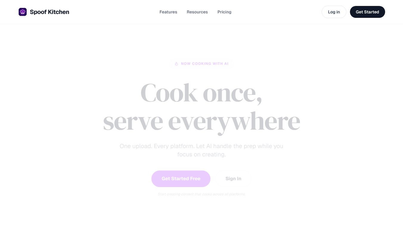 Spoof Kitchen (Pre-launch)