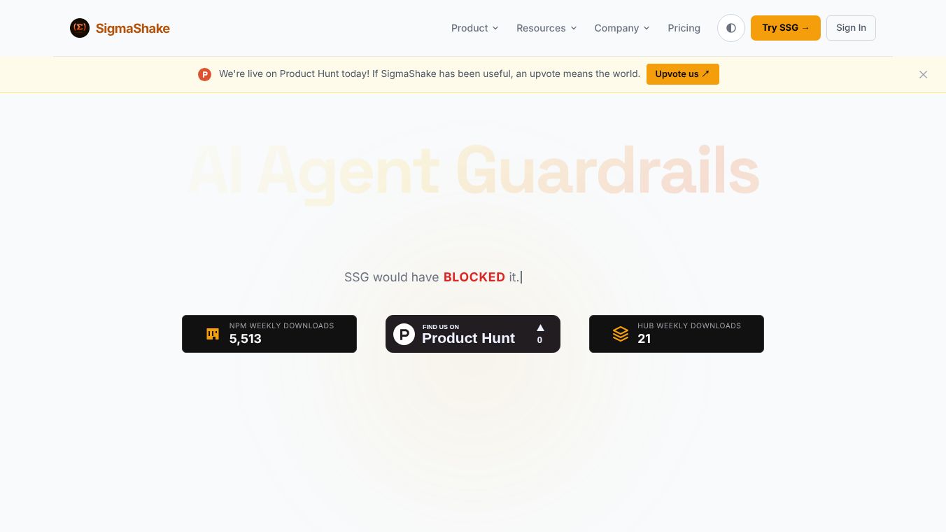 ssg - AI Agent Guardrails