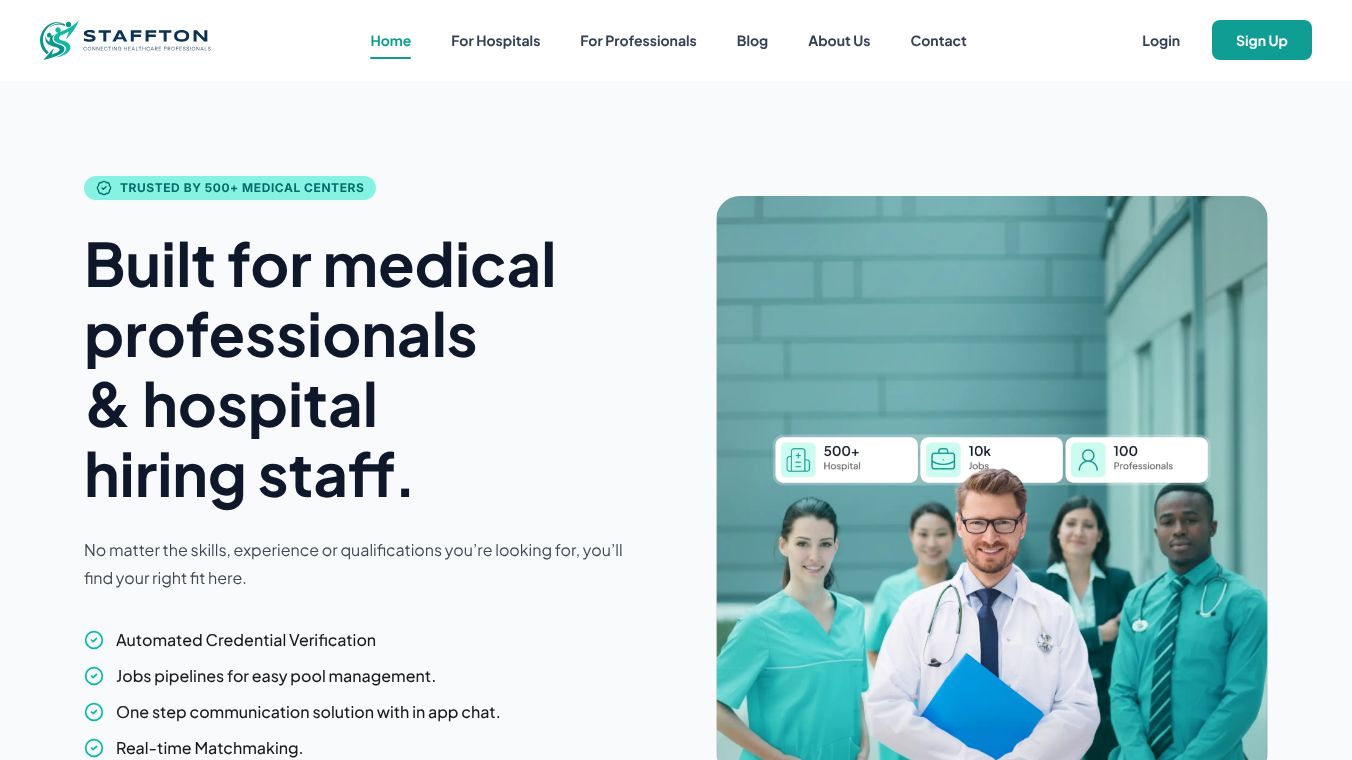 Staffton - Health Recruitment Platform