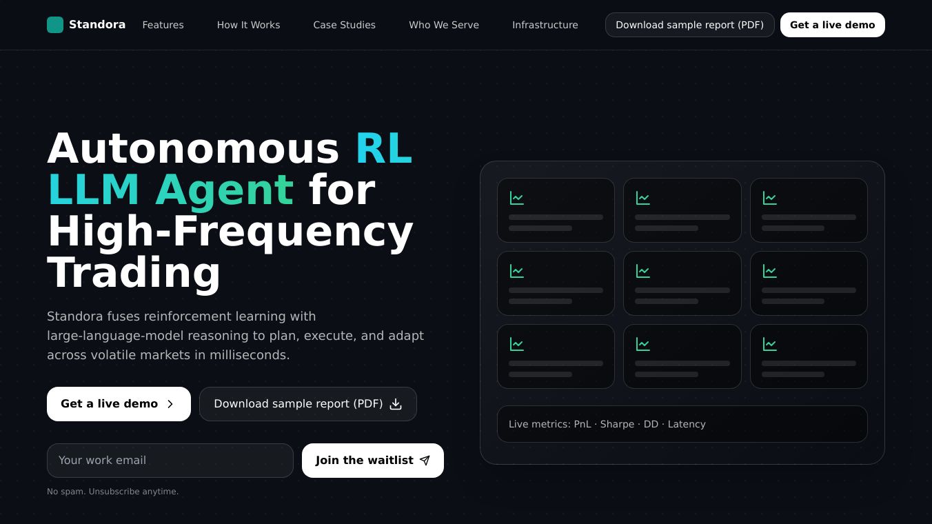 Standora — RL LLM Agent for HFT