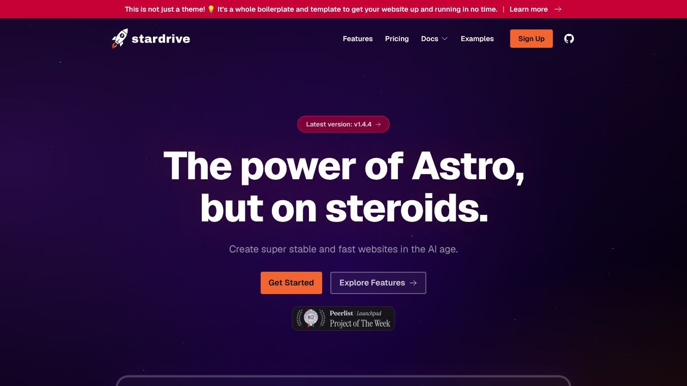 Stardrive - Free Astro Boilerplate
