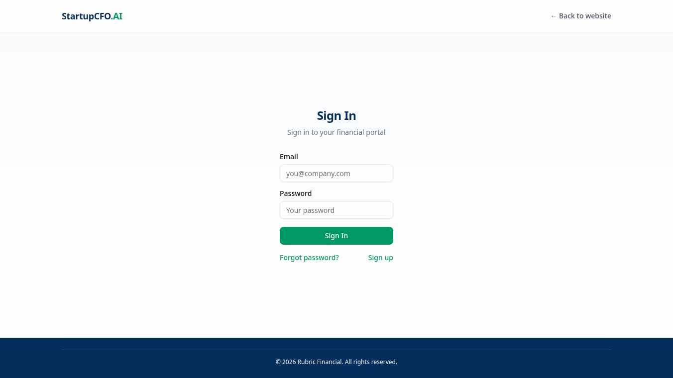 StartupCFO.AI Finance Stack for Startups