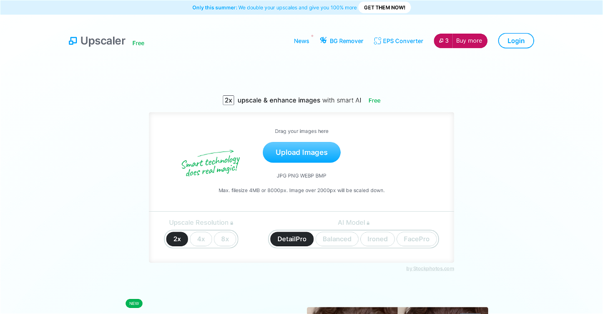 Stockphotos Upscaler