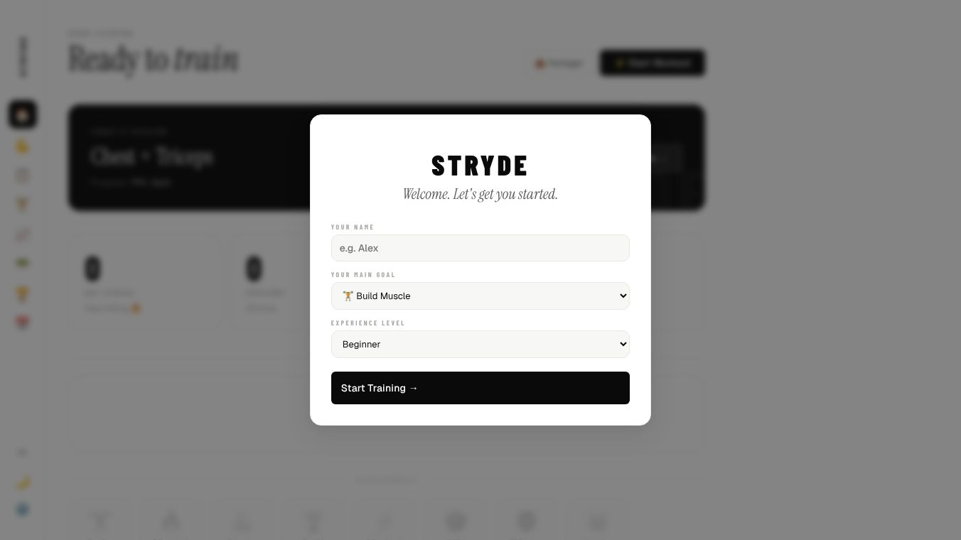 STRYDE — Training