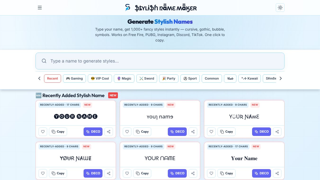 Stylish Name Maker