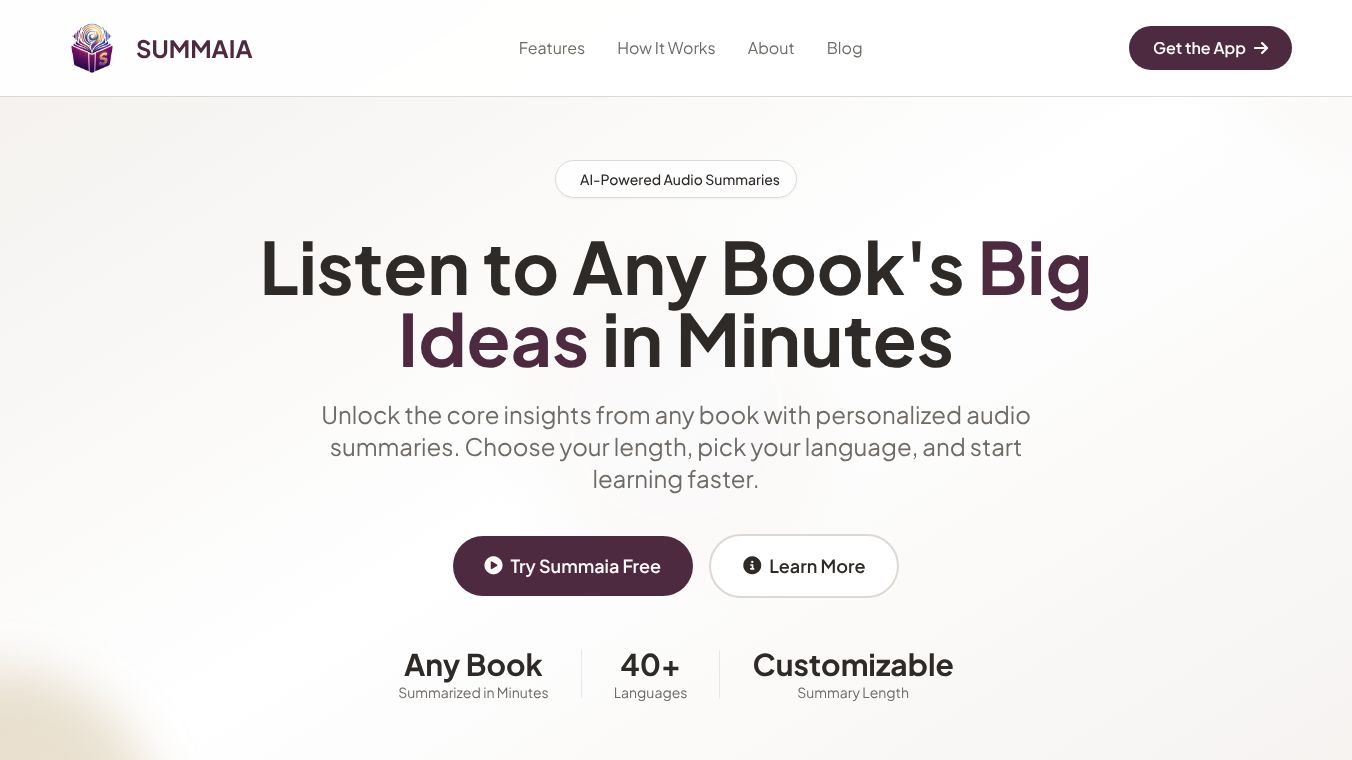 Summaia: AI Book Summaries