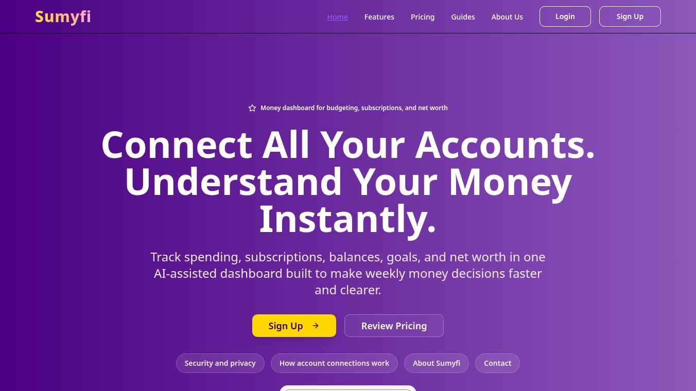Sumyfi - Your Financial Companion