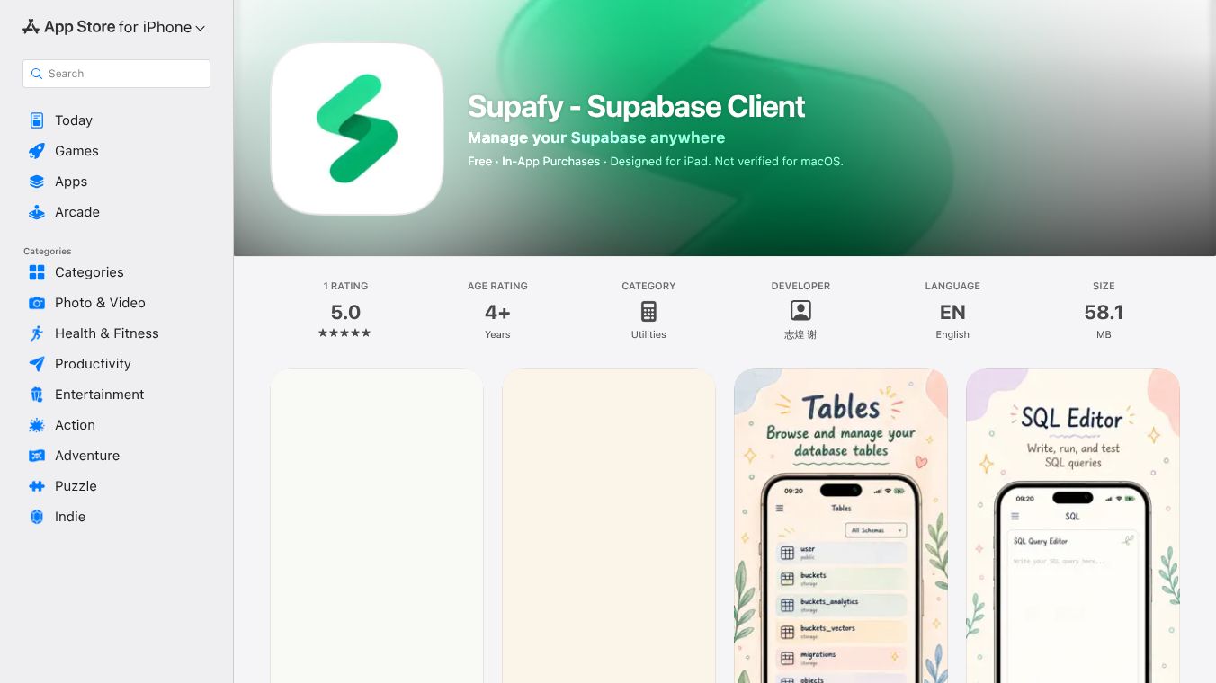 Supafy - Supabase Client