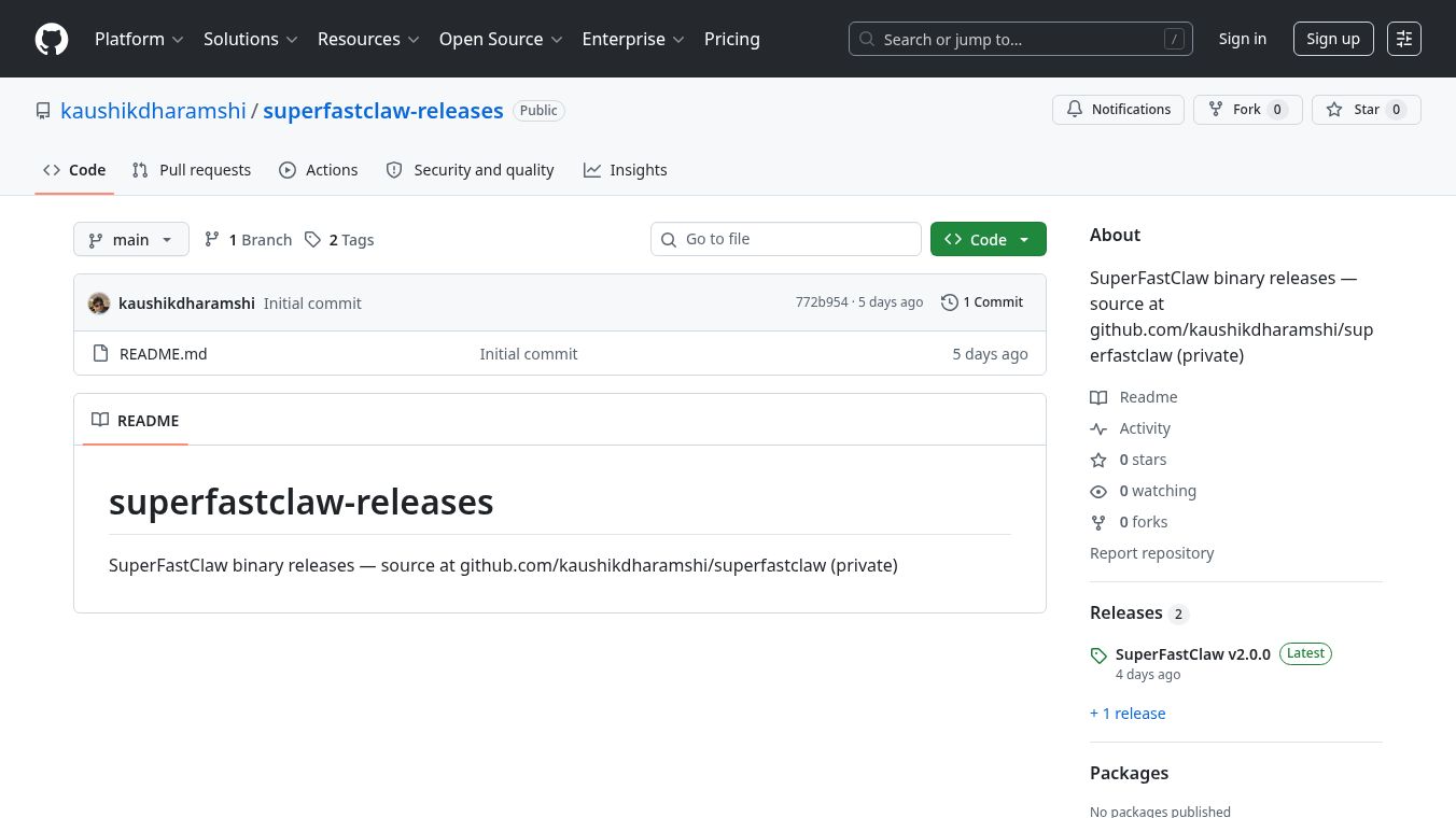 SuperfastClaw with security inbuilt