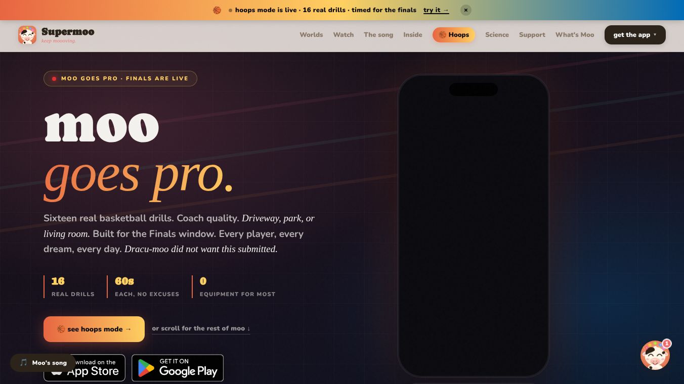 SuperMoo: Sit less, moo more!