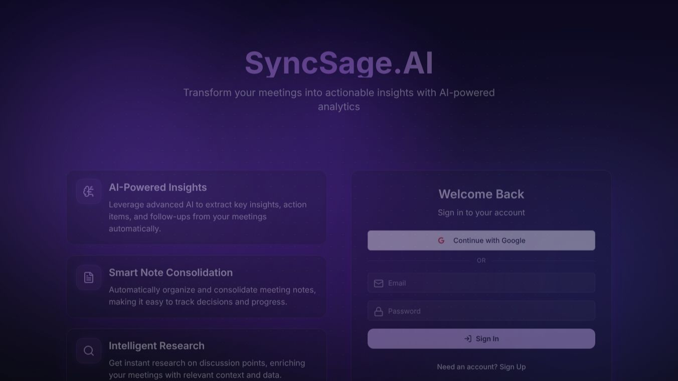SyncSageAI - Reloaded