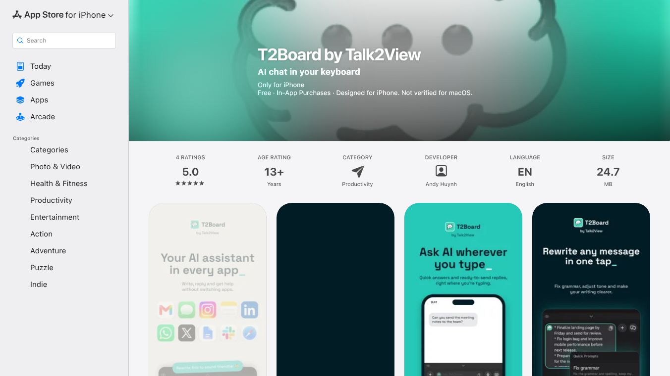T2Board - Your AI assistant in every app