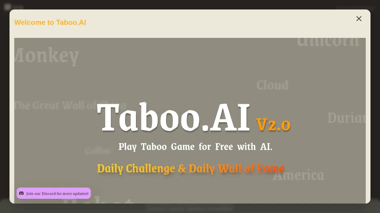 Taboo AI