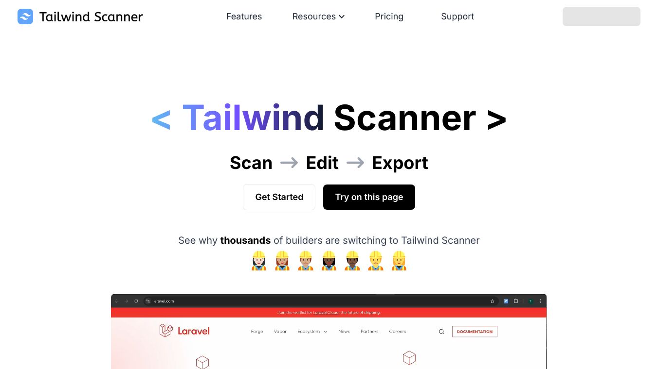 Tailwind Scanner