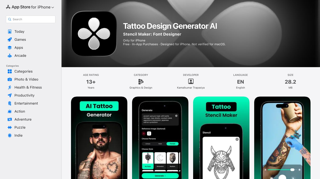 Tattoo Design Generator AI
