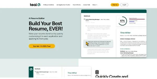 Teal Resume Builder