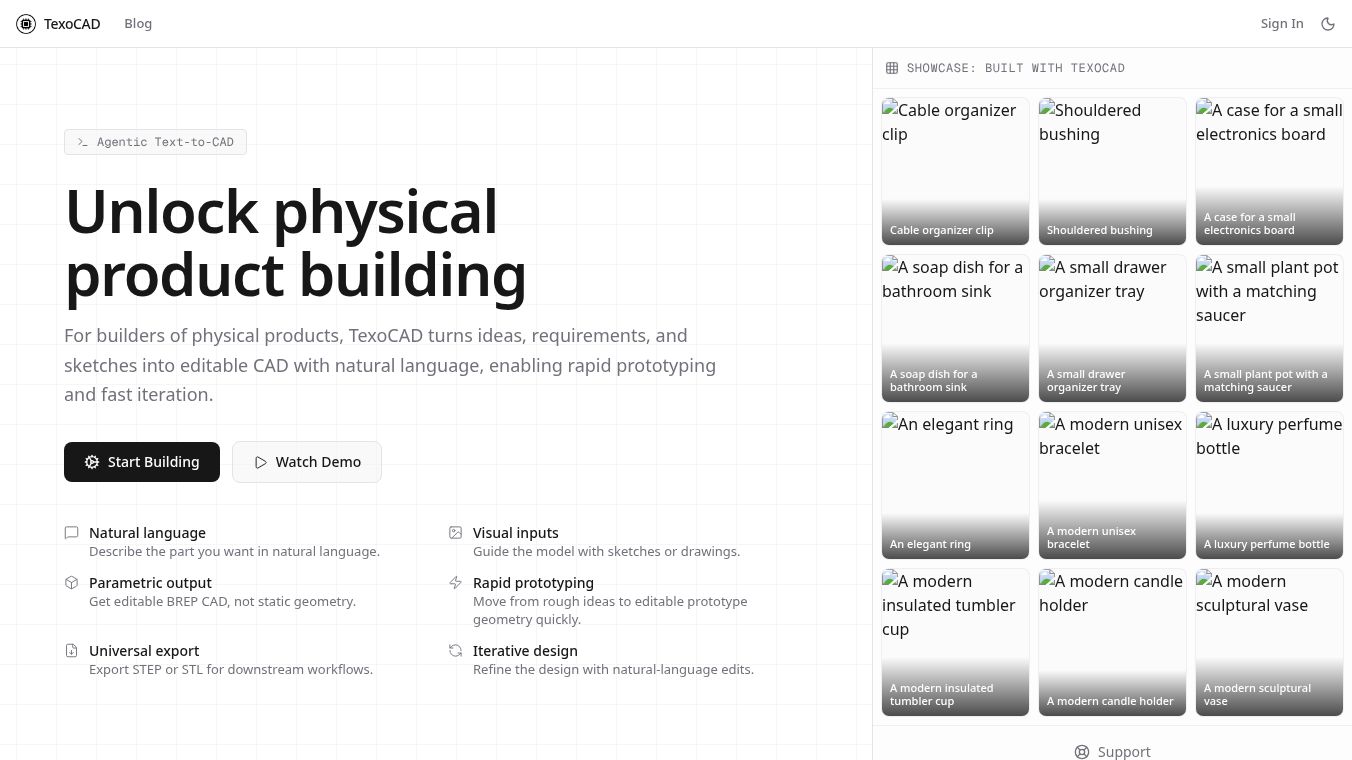 TexoCAD – Lovable for Hardware