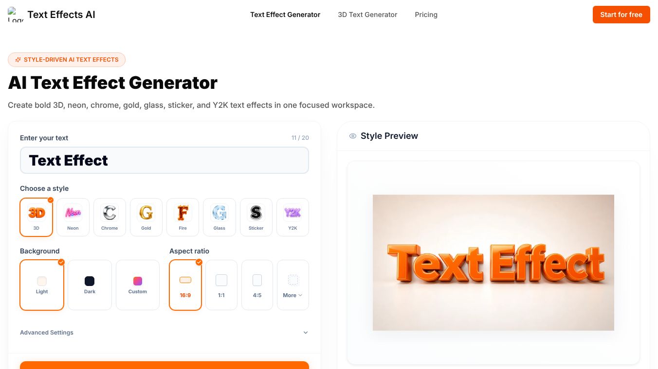 Text Effects AI