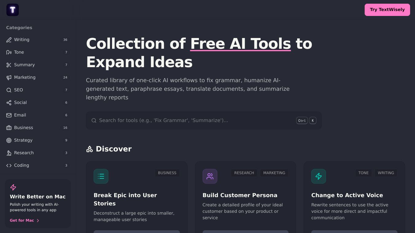 TextWisely Directory