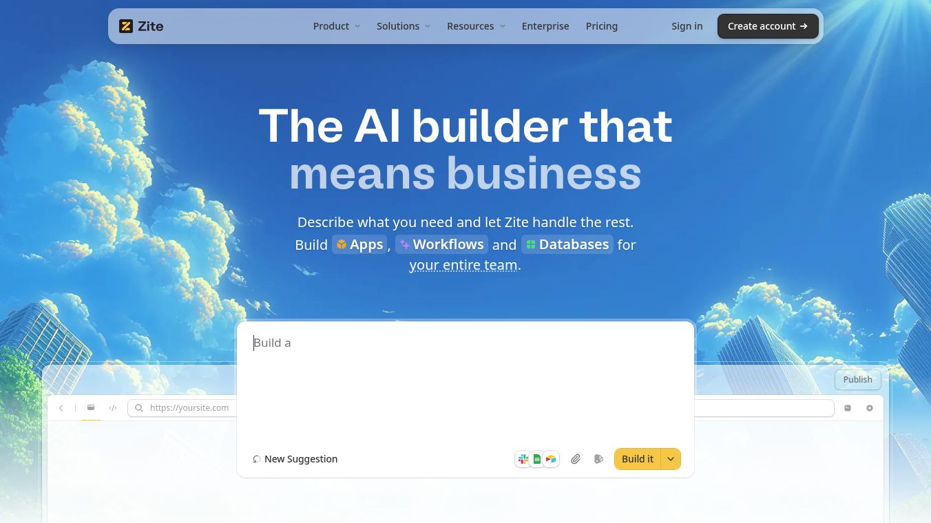 The AI builder that means business