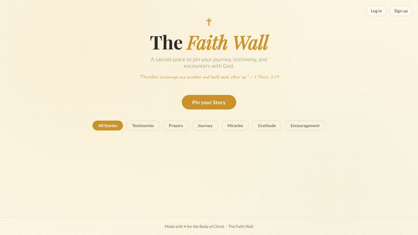 The Faith Wall — Share Your Journey