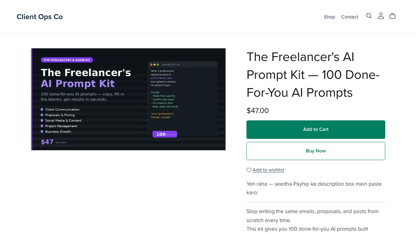 The Freelancer's AI Prompt Kit