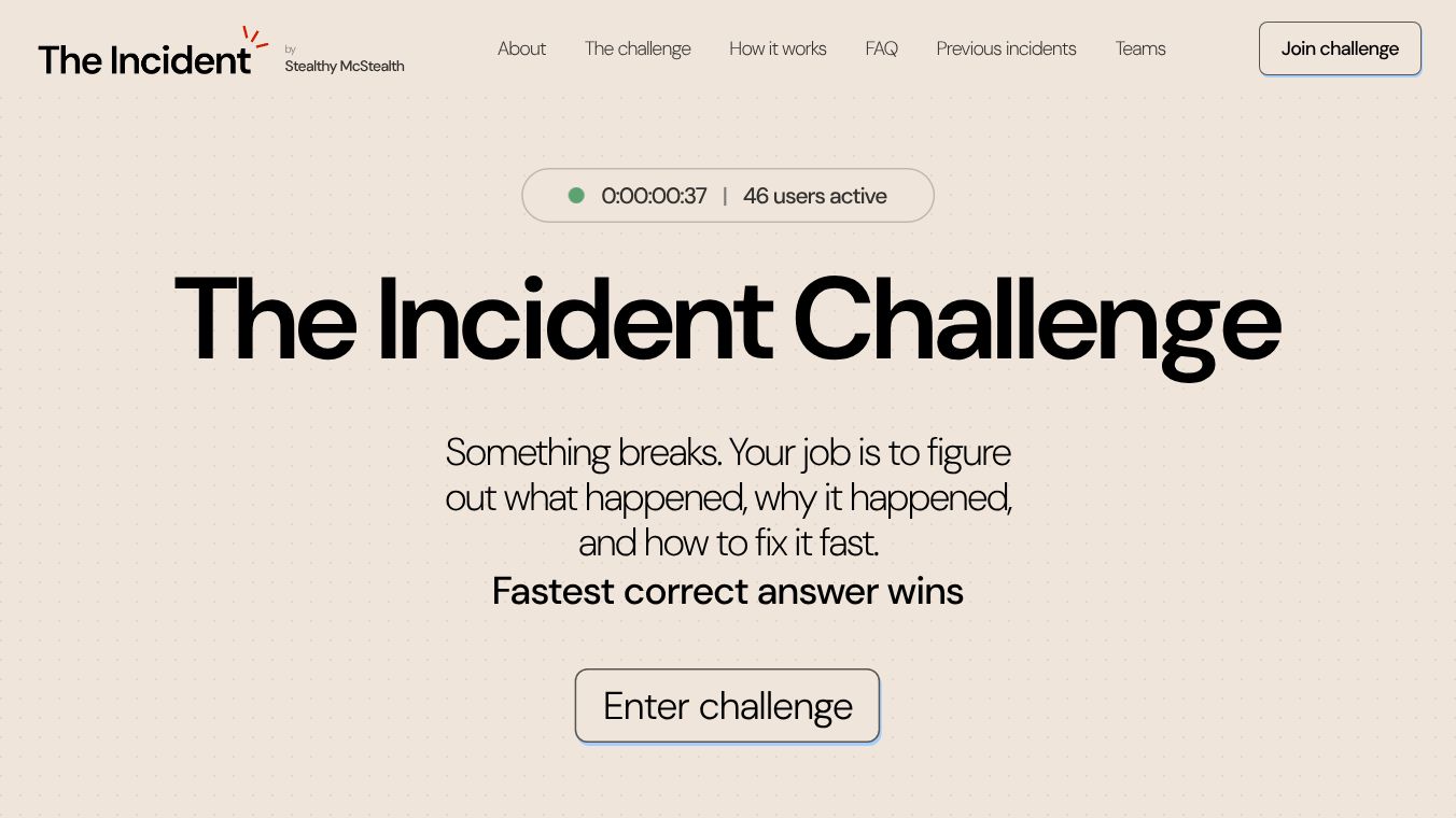 The Incident Challenge