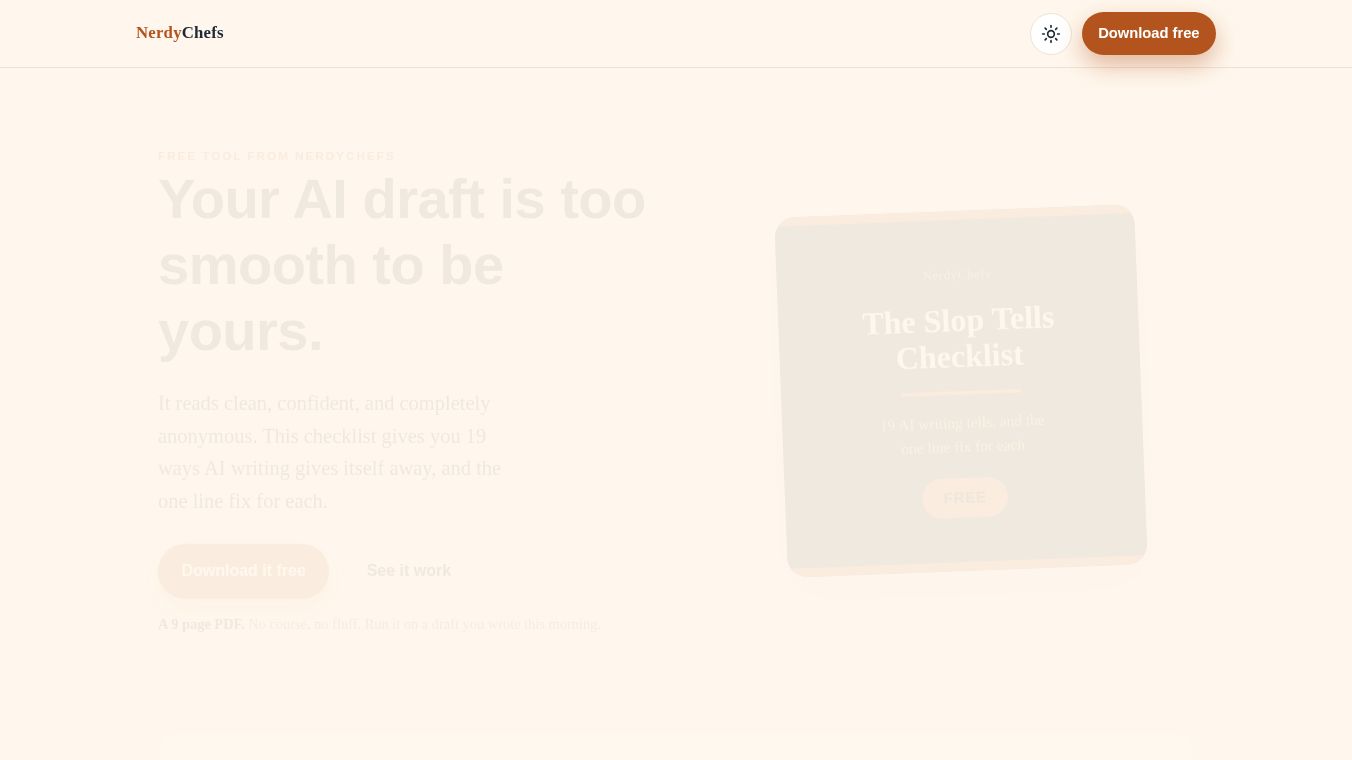 The Slop Tells Checklist
