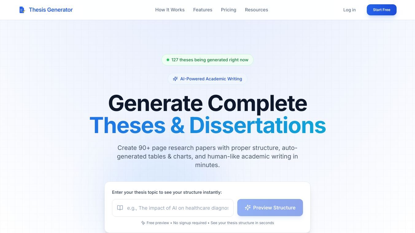 Thesis Generator AI