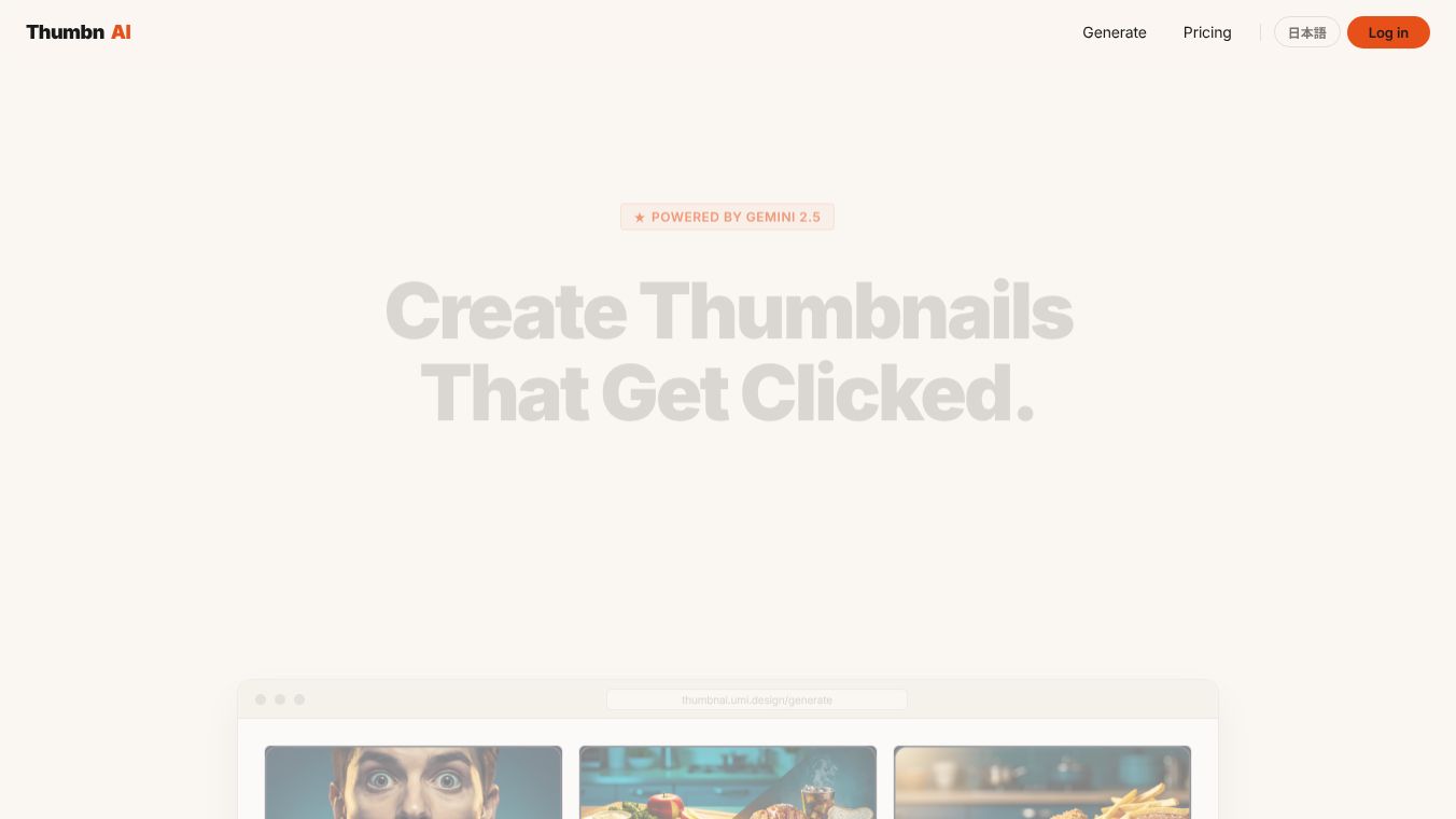 ThumbnAI — YouTube Thumbnail Generator