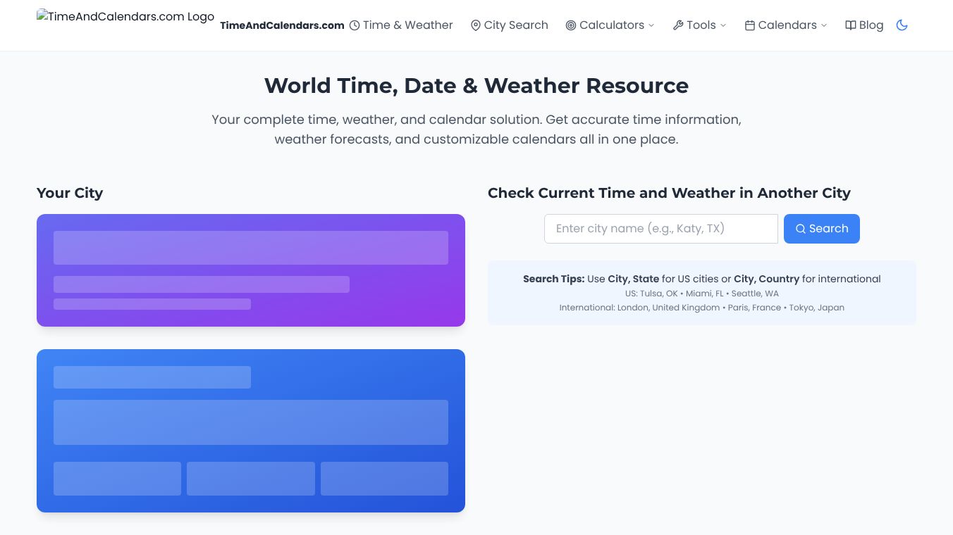 TimeAndCalendars.com