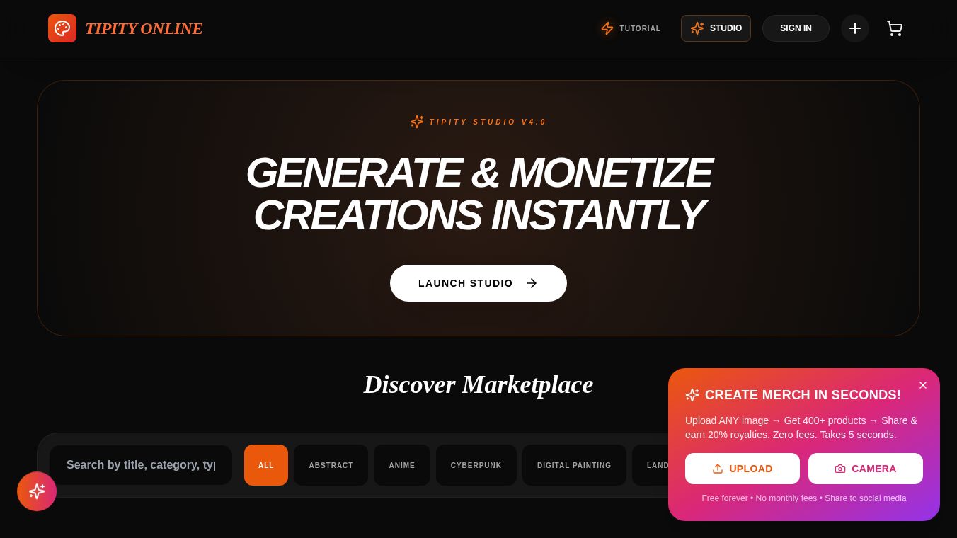 Tipity Online - AAAA Platform