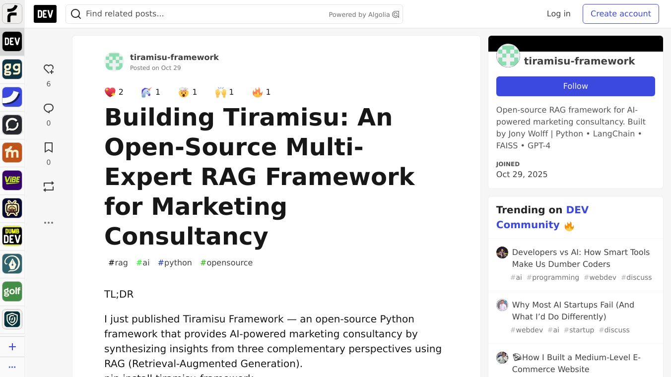 Tiramisu Framework