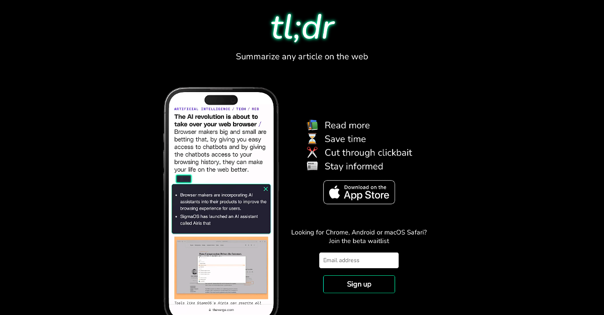tl;dr AI Summarizer