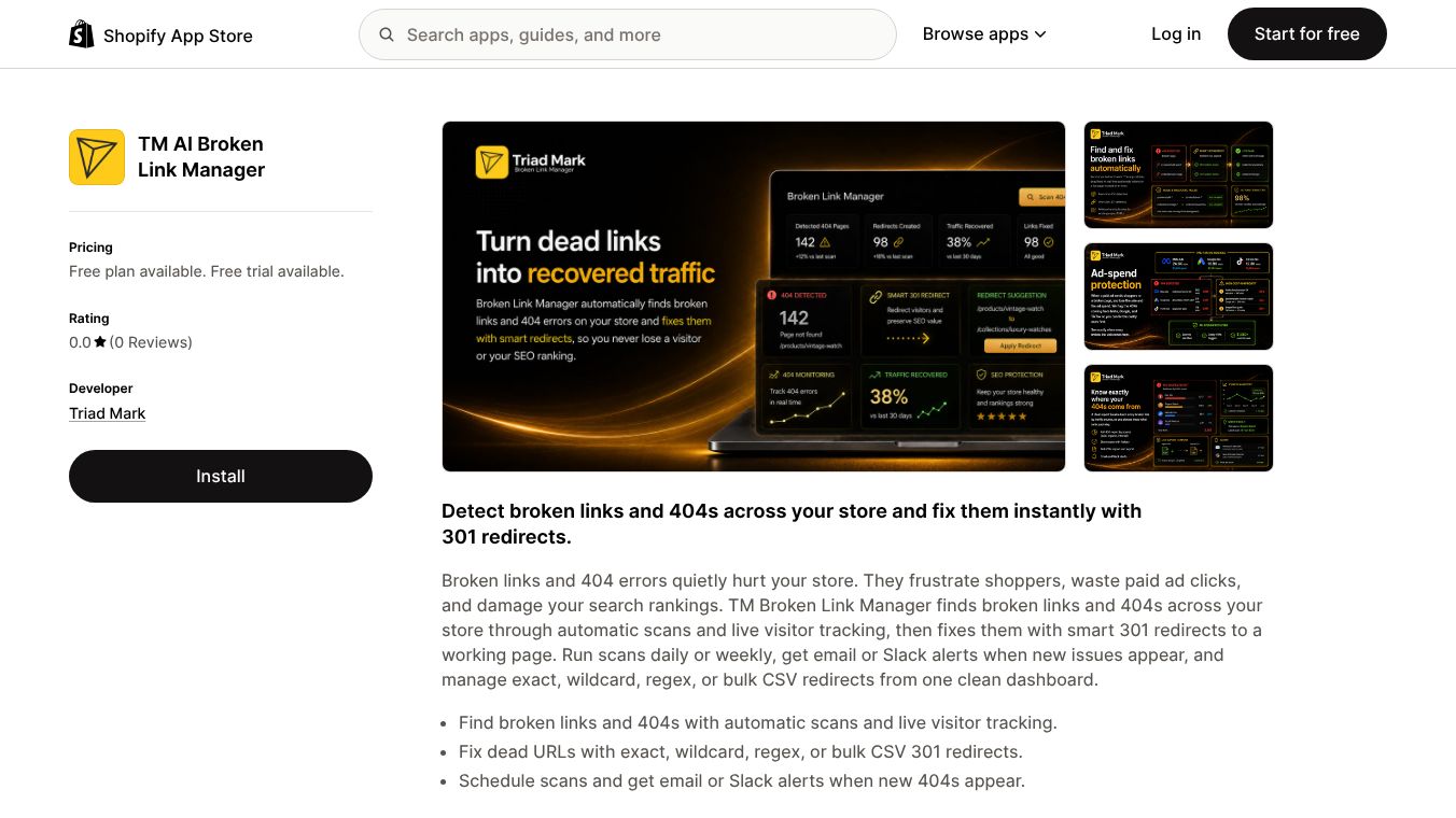 TM AI Broken Link Manager