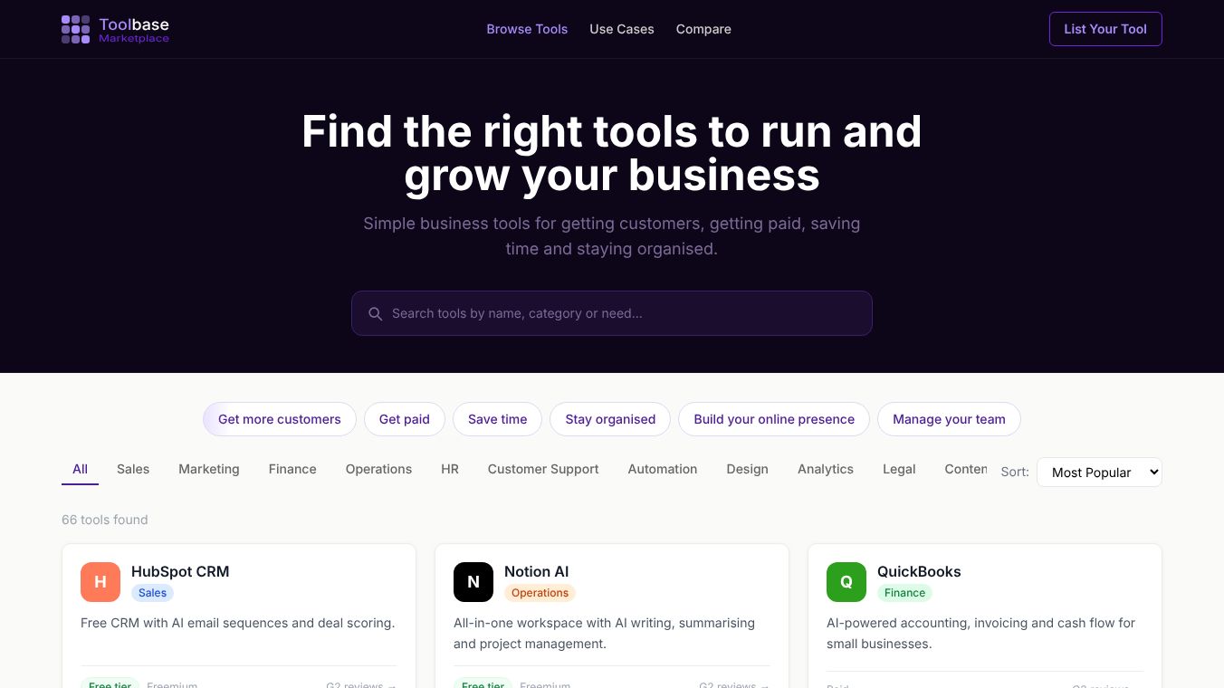 Toolbase Marketplace