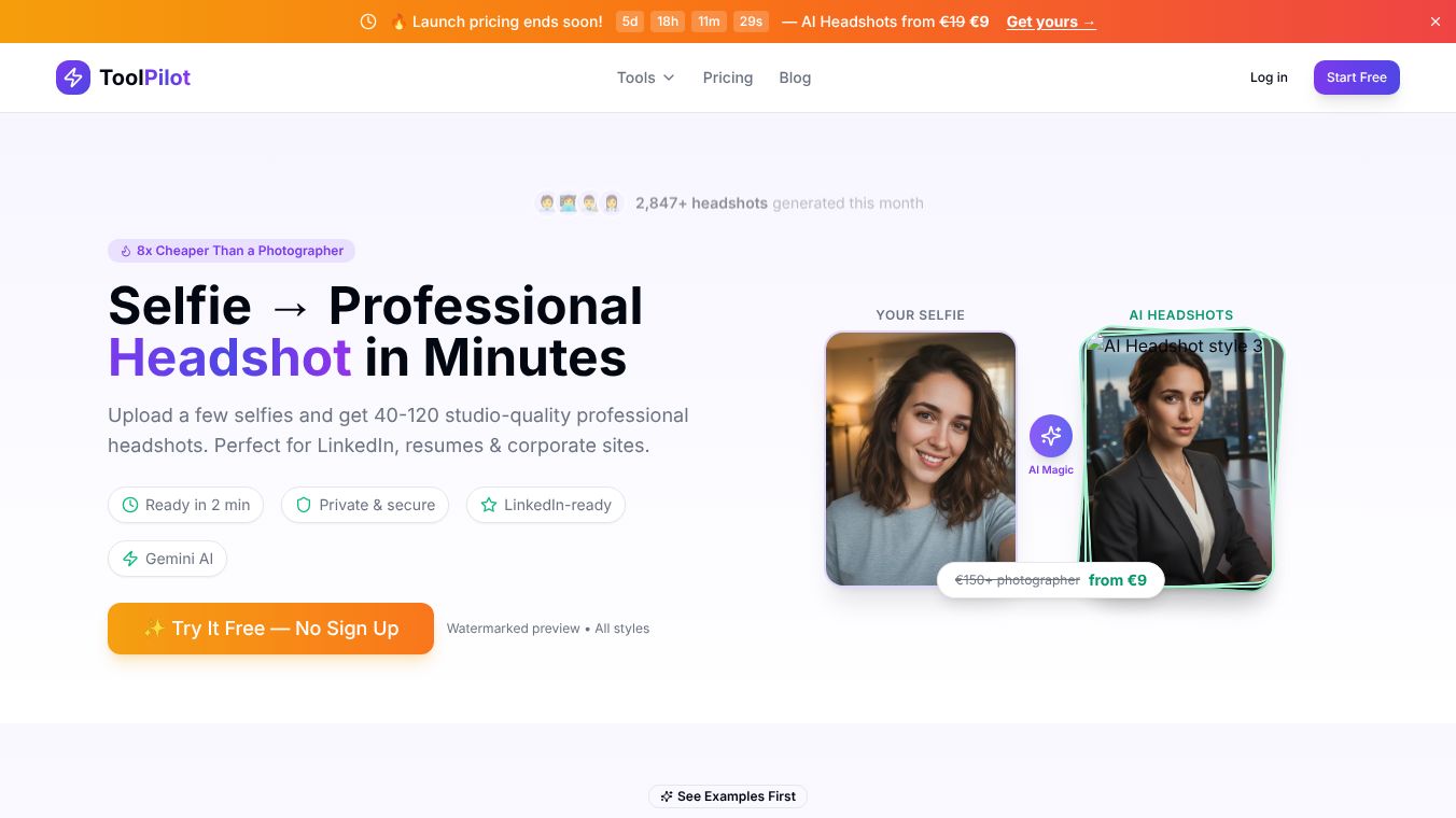 ToolPilot AI Headshots