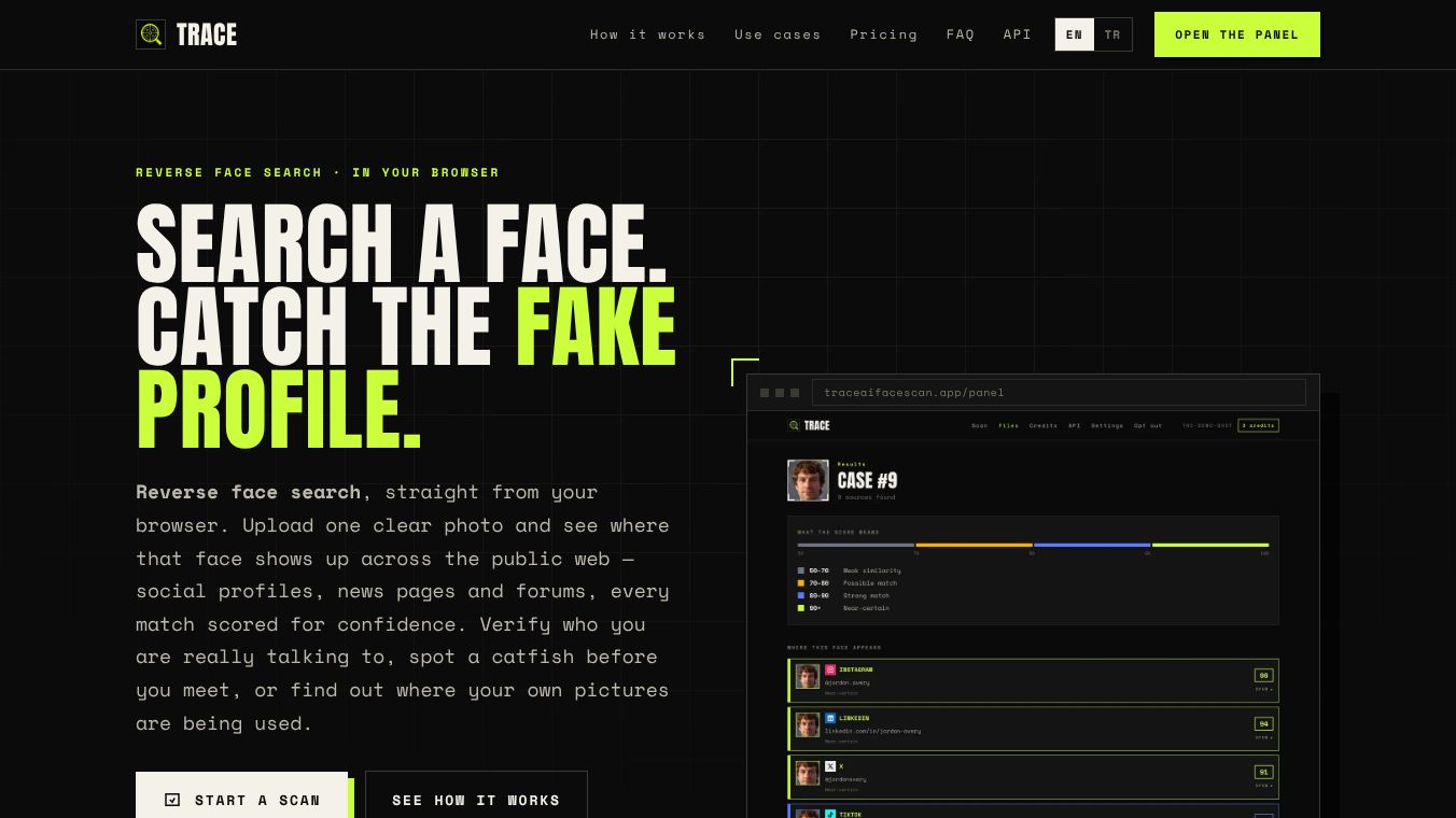 Trace AI Face Scan