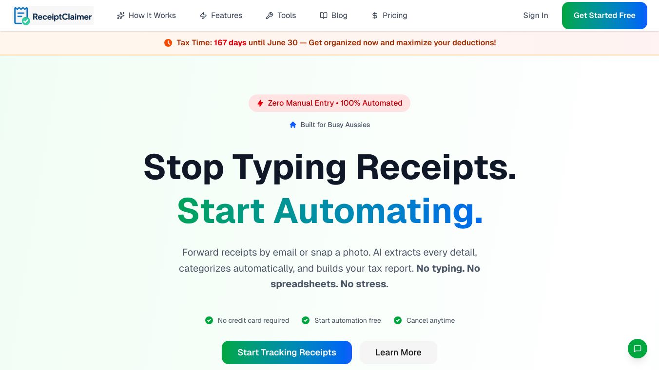 Track receipts automatically with AI