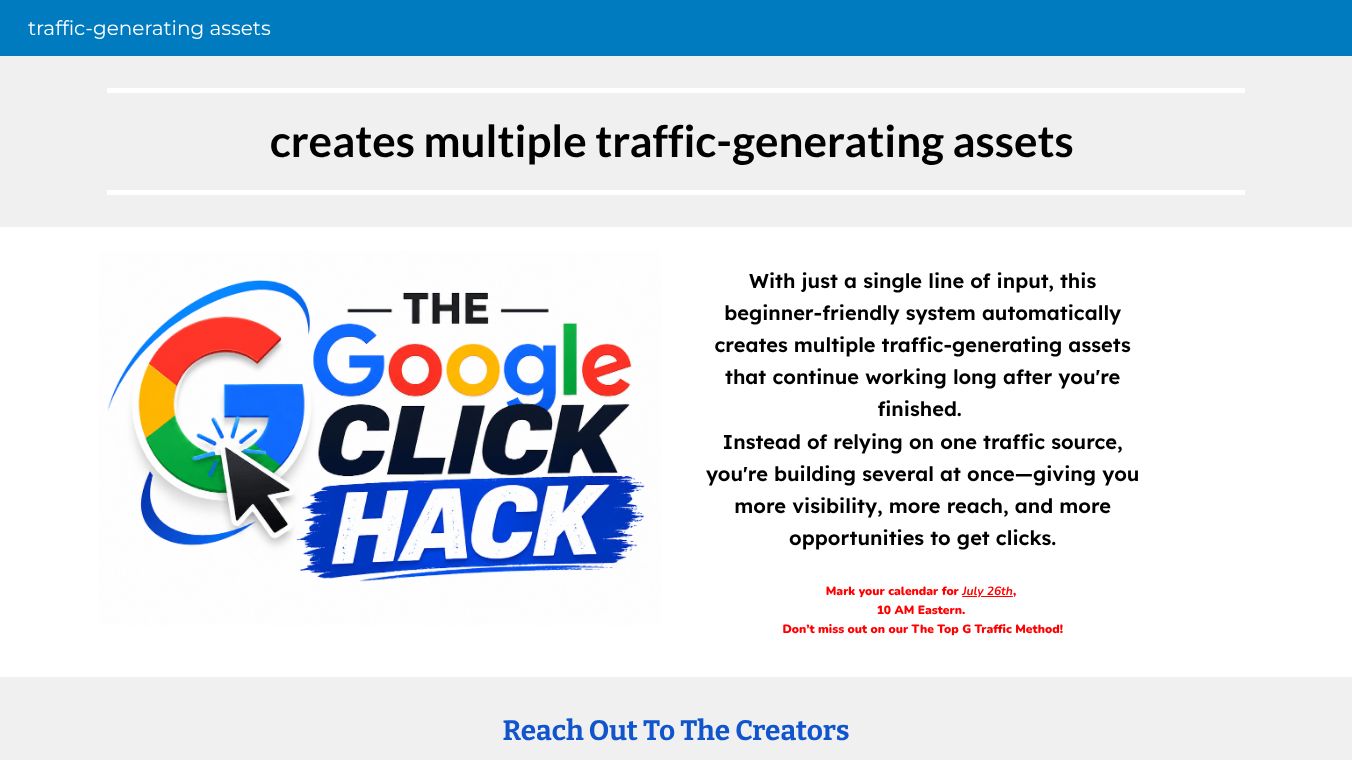 Traffic Assets for Google Growth