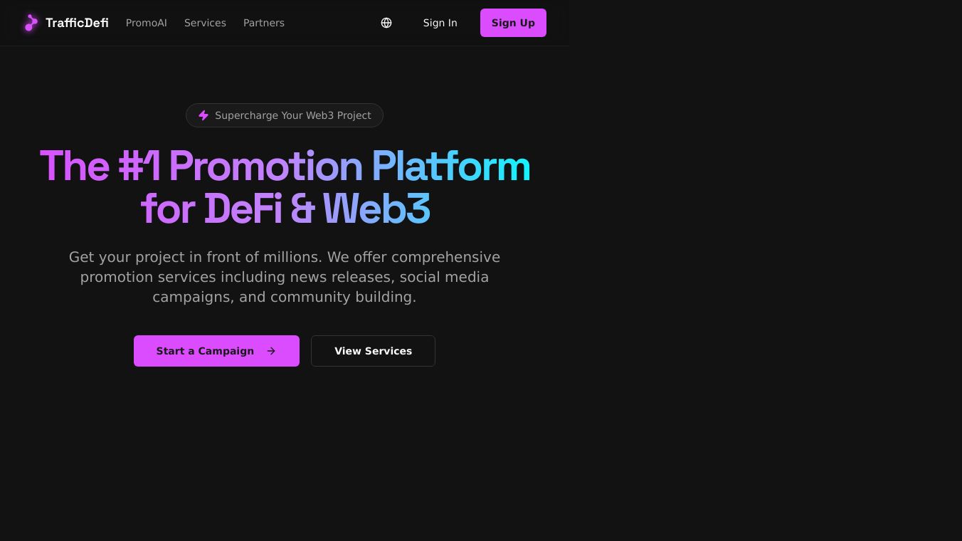 TrafficDeFi AI Crypto PR Platform