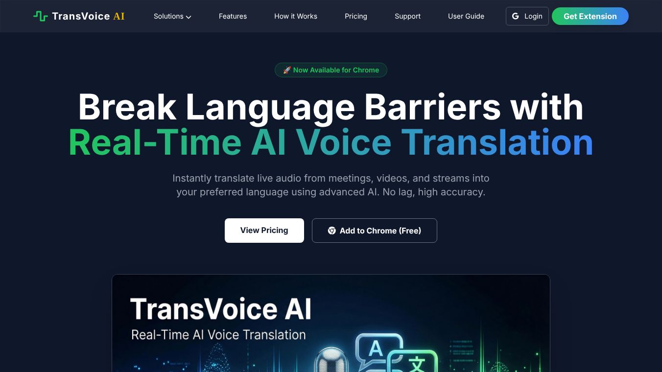 TransVoice AI Chrome Browser