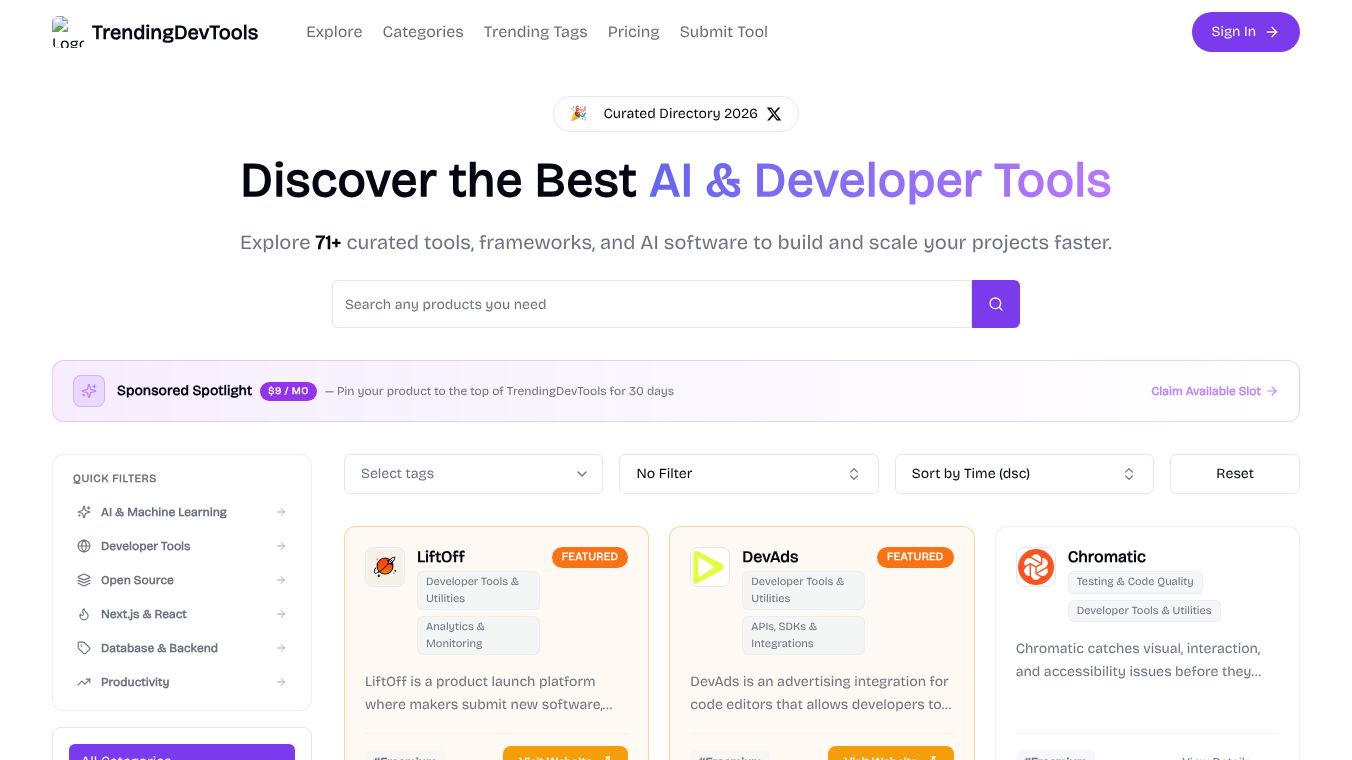 TrendingDevTools