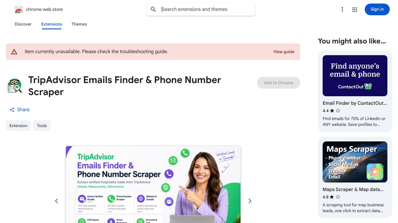 TripAdvisor Email Finder Extension