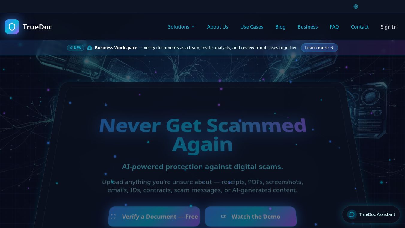 TrueDoc — AI Document Fraud Detection